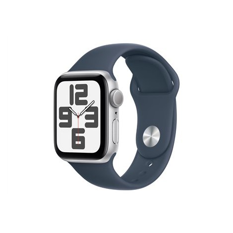 Inteligentny zegarek Apple SE (GPS) Aluminium Storm blue 40 mm Apple Pay Odbiornik GPS/GLONASS/Galileo/QZSS Wodoodporny